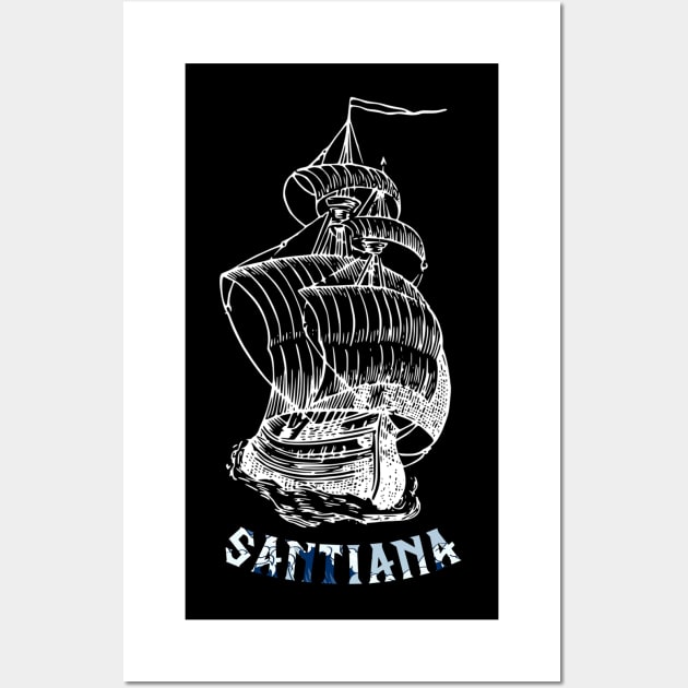 Santiana, Tribute Design To the Sea Shanties Wall Art by GrayLess